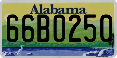 AL license plate 66BO250