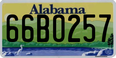 AL license plate 66BO257