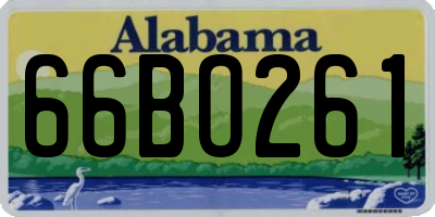 AL license plate 66BO261