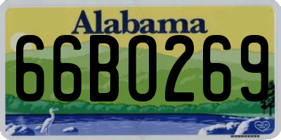 AL license plate 66BO269