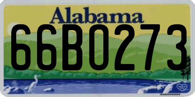 AL license plate 66BO273