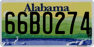AL license plate 66BO274
