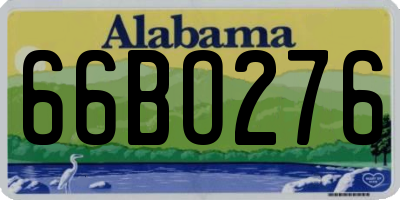 AL license plate 66BO276