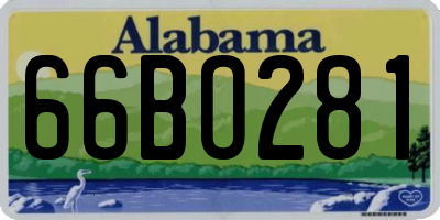 AL license plate 66BO281