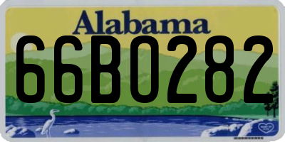 AL license plate 66BO282