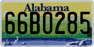 AL license plate 66BO285