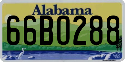 AL license plate 66BO288