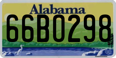 AL license plate 66BO298