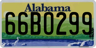 AL license plate 66BO299
