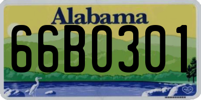 AL license plate 66BO301