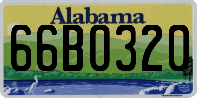 AL license plate 66BO320