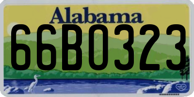 AL license plate 66BO323