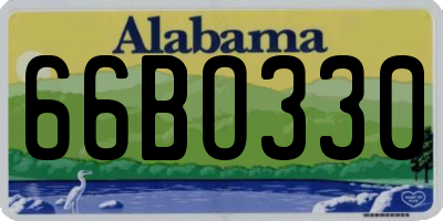 AL license plate 66BO330