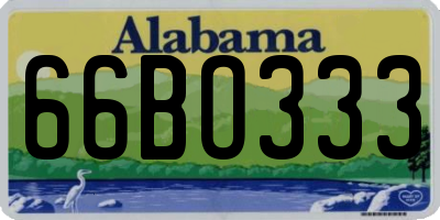 AL license plate 66BO333