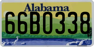 AL license plate 66BO338