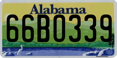 AL license plate 66BO339