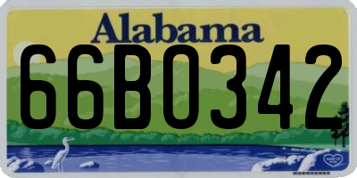 AL license plate 66BO342
