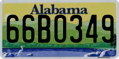 AL license plate 66BO349
