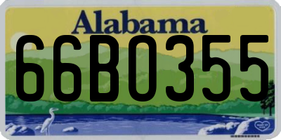AL license plate 66BO355