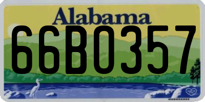 AL license plate 66BO357