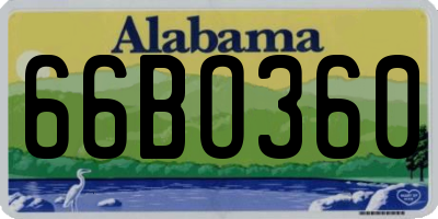 AL license plate 66BO360