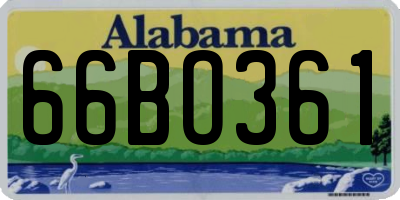 AL license plate 66BO361