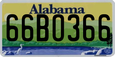 AL license plate 66BO366