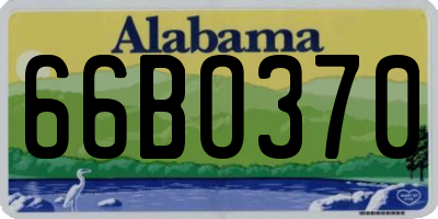 AL license plate 66BO370