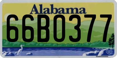 AL license plate 66BO377