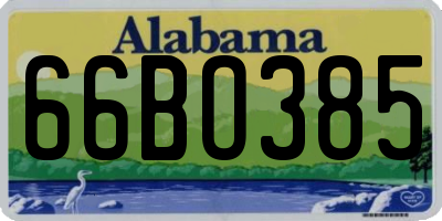 AL license plate 66BO385