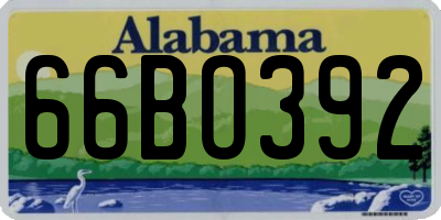 AL license plate 66BO392