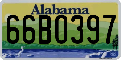 AL license plate 66BO397