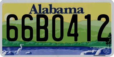 AL license plate 66BO412
