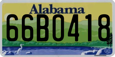 AL license plate 66BO418