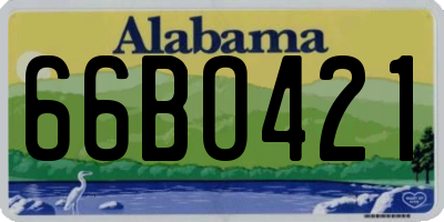 AL license plate 66BO421
