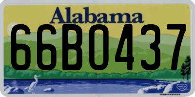 AL license plate 66BO437