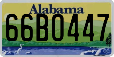 AL license plate 66BO447