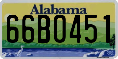 AL license plate 66BO451