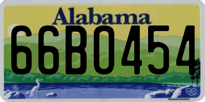 AL license plate 66BO454