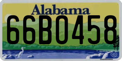 AL license plate 66BO458