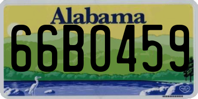 AL license plate 66BO459