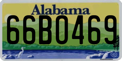 AL license plate 66BO469