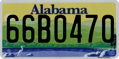 AL license plate 66BO470