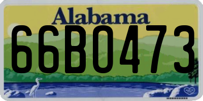 AL license plate 66BO473