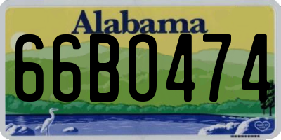 AL license plate 66BO474