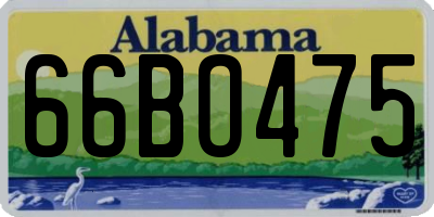 AL license plate 66BO475