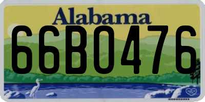 AL license plate 66BO476