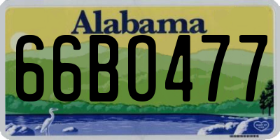 AL license plate 66BO477