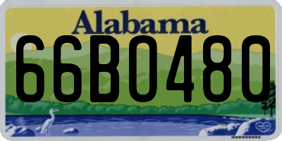 AL license plate 66BO480