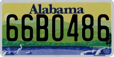 AL license plate 66BO486